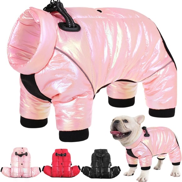 Aofitee Waterproof Dog Zip Up Snowsuit Jacket With Fleece Lining Size Small - Picture 2 of 14